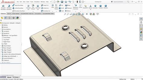 solidworks sheet metal stamping|solidworks sheet metal form tool.